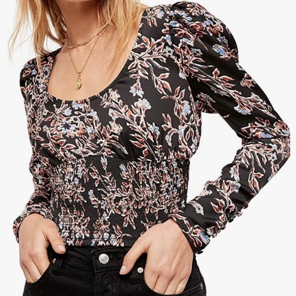 Free People Smocked Blouse
